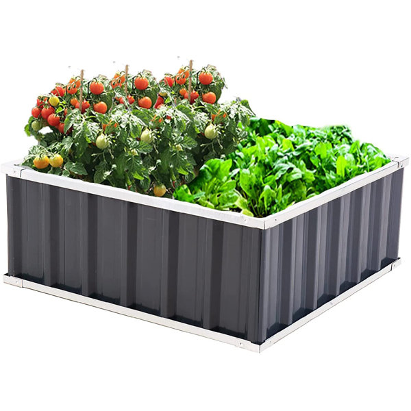 Arlmont & Co. Grindl 8.5 ft x 3 ft Steel Raised Garden Bed Wayfair